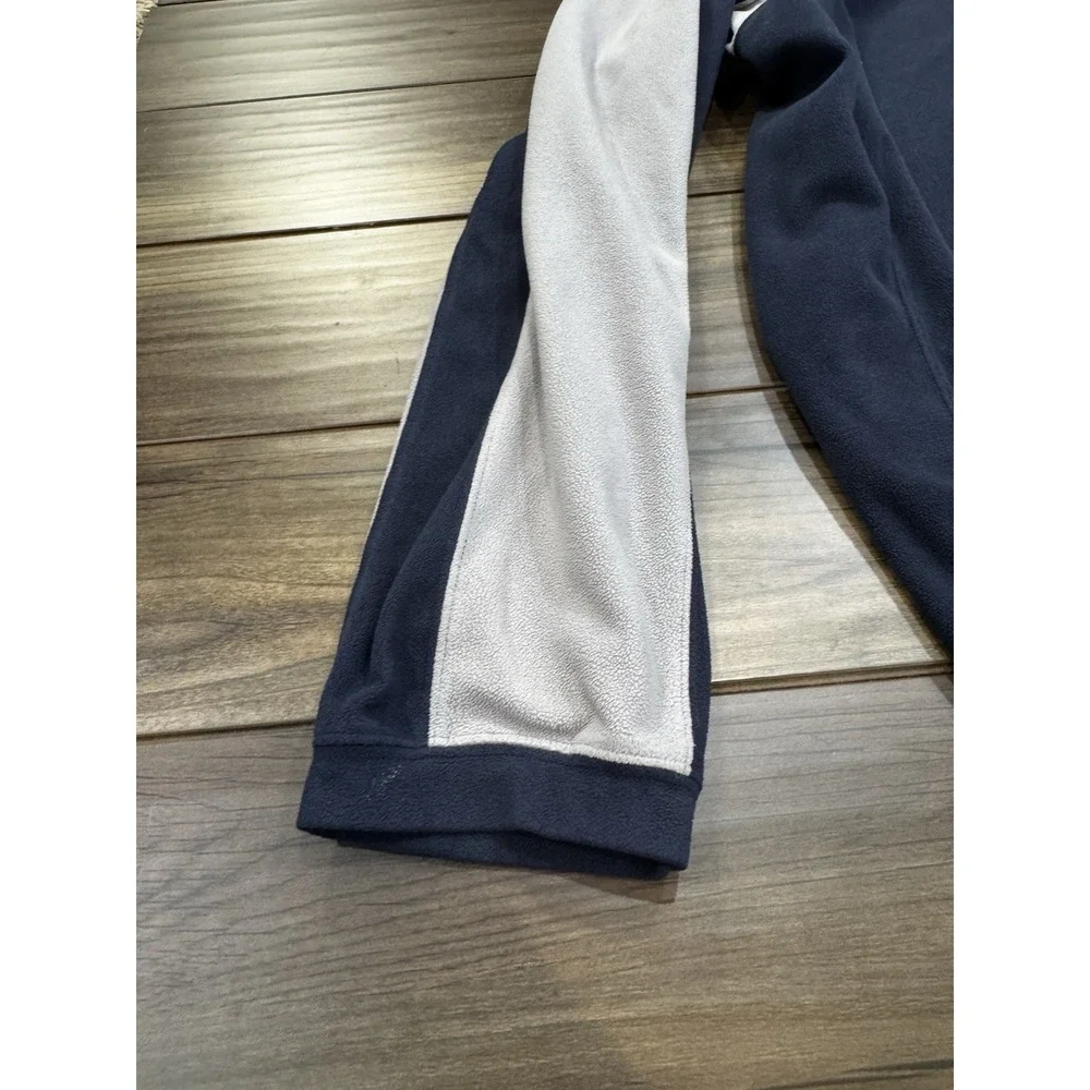 The North Face Pullover Mens XL 2-Tone Quarter Zip Fleece Navy Blue Gray